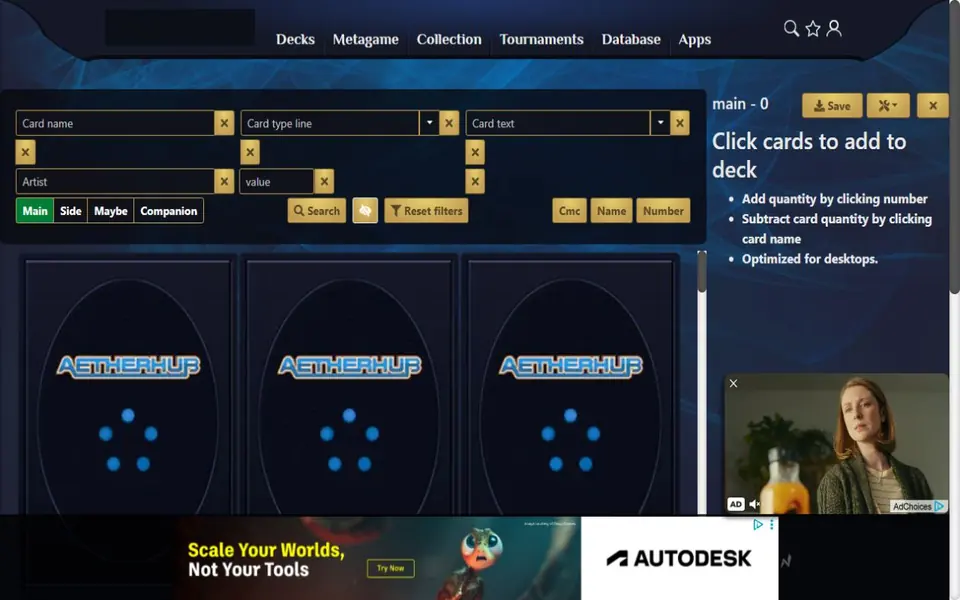 AetherHub interface screenshot